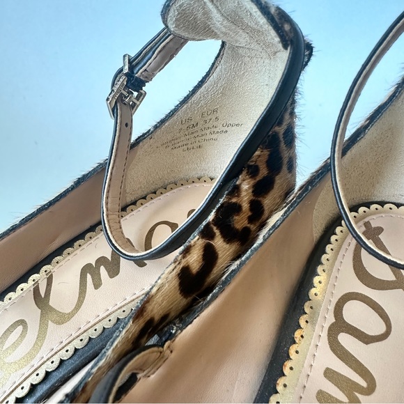 Sam Edelman Leopard Print Heels - Size 7.5 - Picture 5 of 9